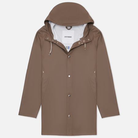 Мужская куртка дождевик Stutterheim Stockholm, цвет коричневый, размер M