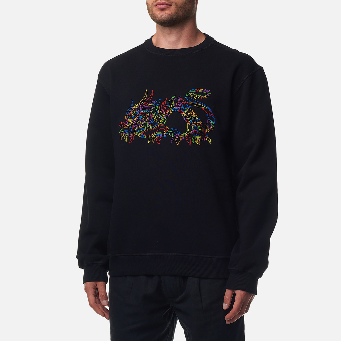 maharishi Мужская толстовка x Kay One Distorted Dragon Crew Neck