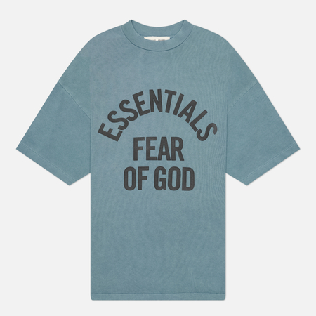 Мужская футболка Fear of God ESSENTIALS Campus 90's, цвет голубой