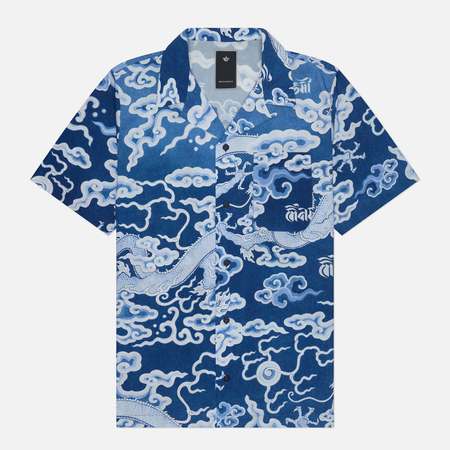 Мужская рубашка maharishi Cloud Dragon Camp Collar цвет синий размер XXL 17290₽