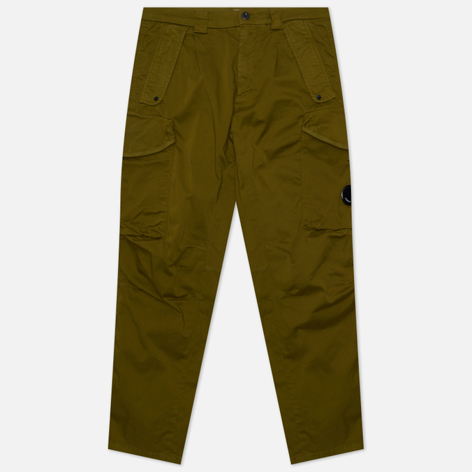 Мужские брюки C.P. Company, цвет зелёный, размер 54 12CMPA059A005694G 698 Pro-Stretch Sateen Cargo Loose Fit - фото 1