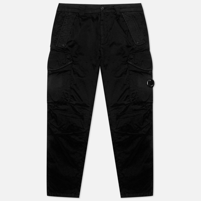 Мужские брюки C.P. Company, цвет чёрный, размер 50 12CMPA059A005694G 999 Pro-Stretch Sateen Cargo Loose Fit - фото 1