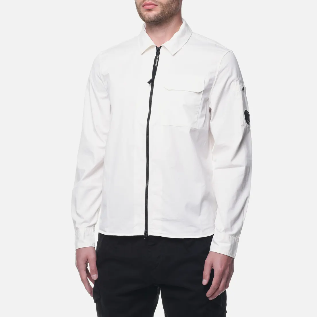 C.P. Company Мужская рубашка Emerized Gabardine Zipped