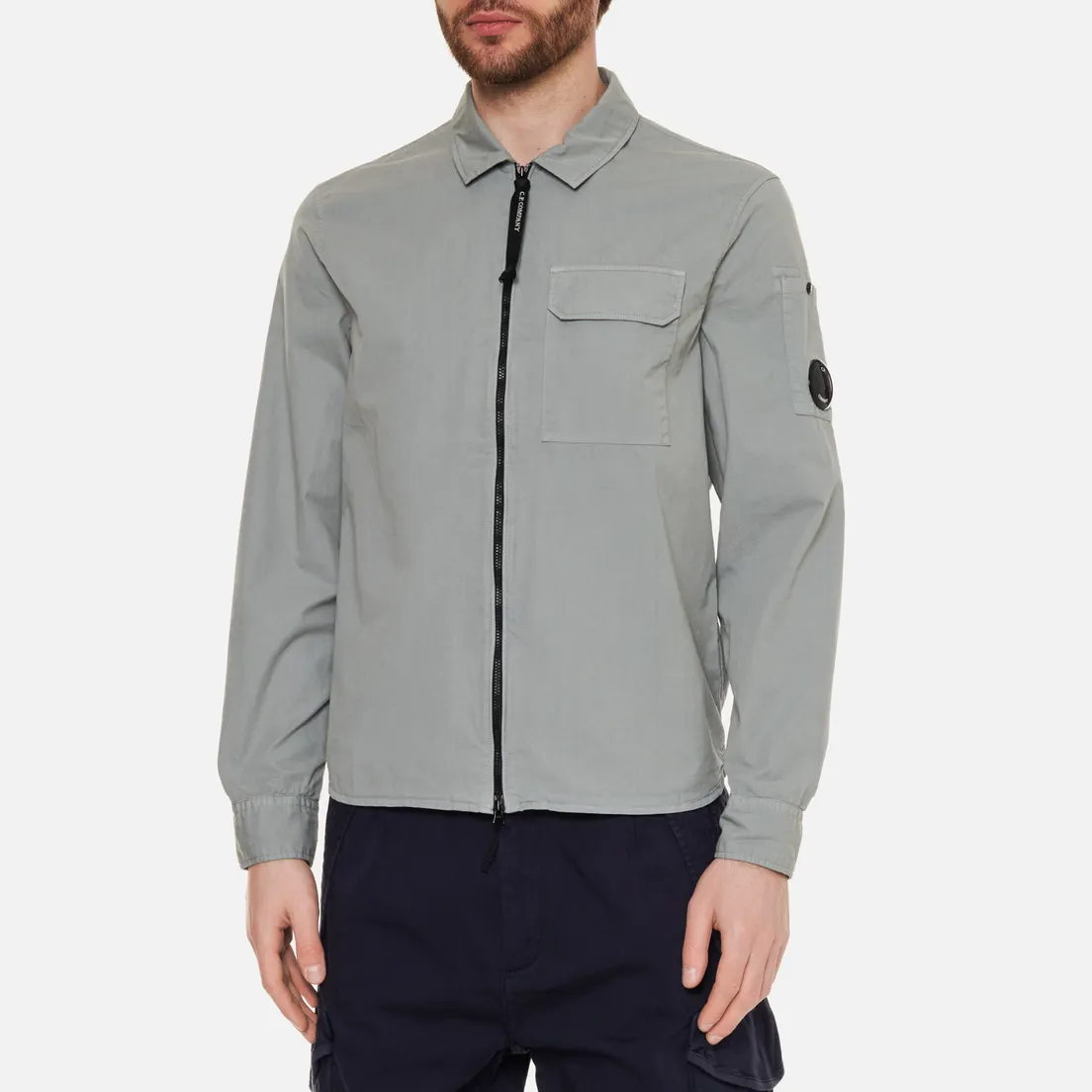 C.P. Company Мужская рубашка Emerized Gabardine Zipped