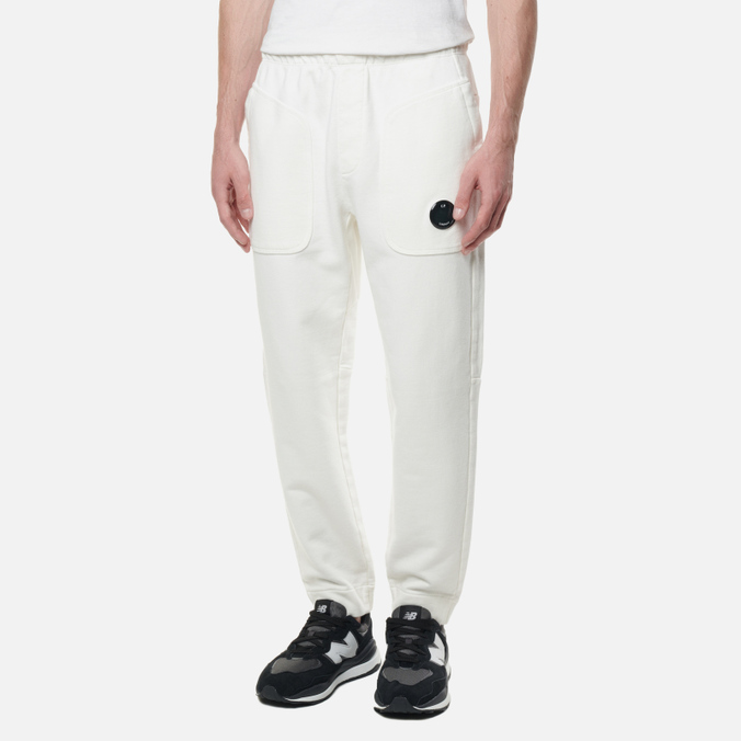 Мужские брюки C.P. Company, цвет белый, размер M 12CMSP118A005086M 103 Diagonal Raised Fleece Mixed - фото 3