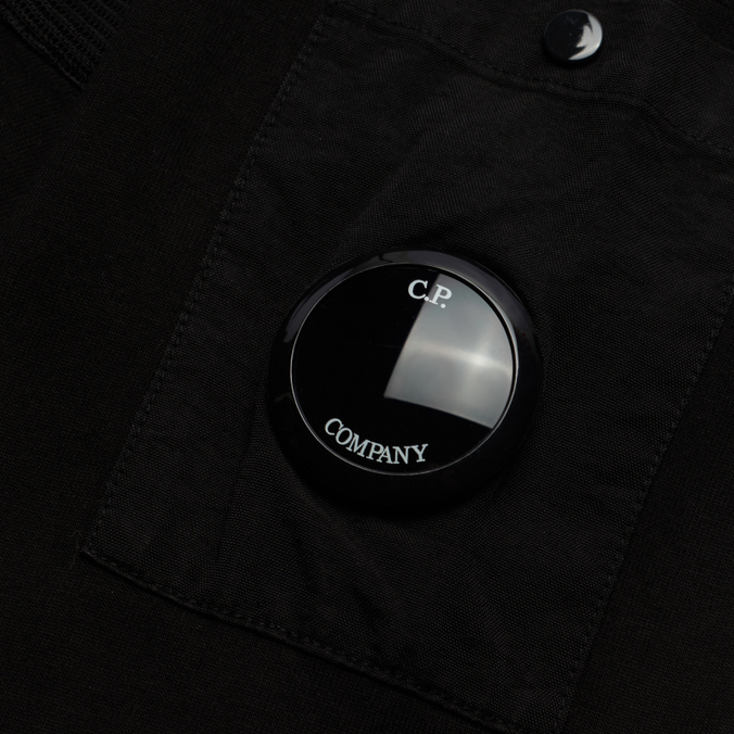 Мужская толстовка C.P. Company, цвет чёрный, размер M 12CMSS181A006059M 999 Heavy Jersey Mixed Garment Dyed - фото 3