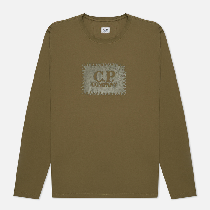 Мужской лонгслив C.P. Company, цвет оливковый, размер XXXL