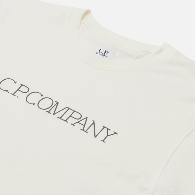 Мужская футболка C.P. Company, цвет белый, размер S 12CMTS123A006011W 103 Jersey Relaxed Fit Tonal Logo - фото 2