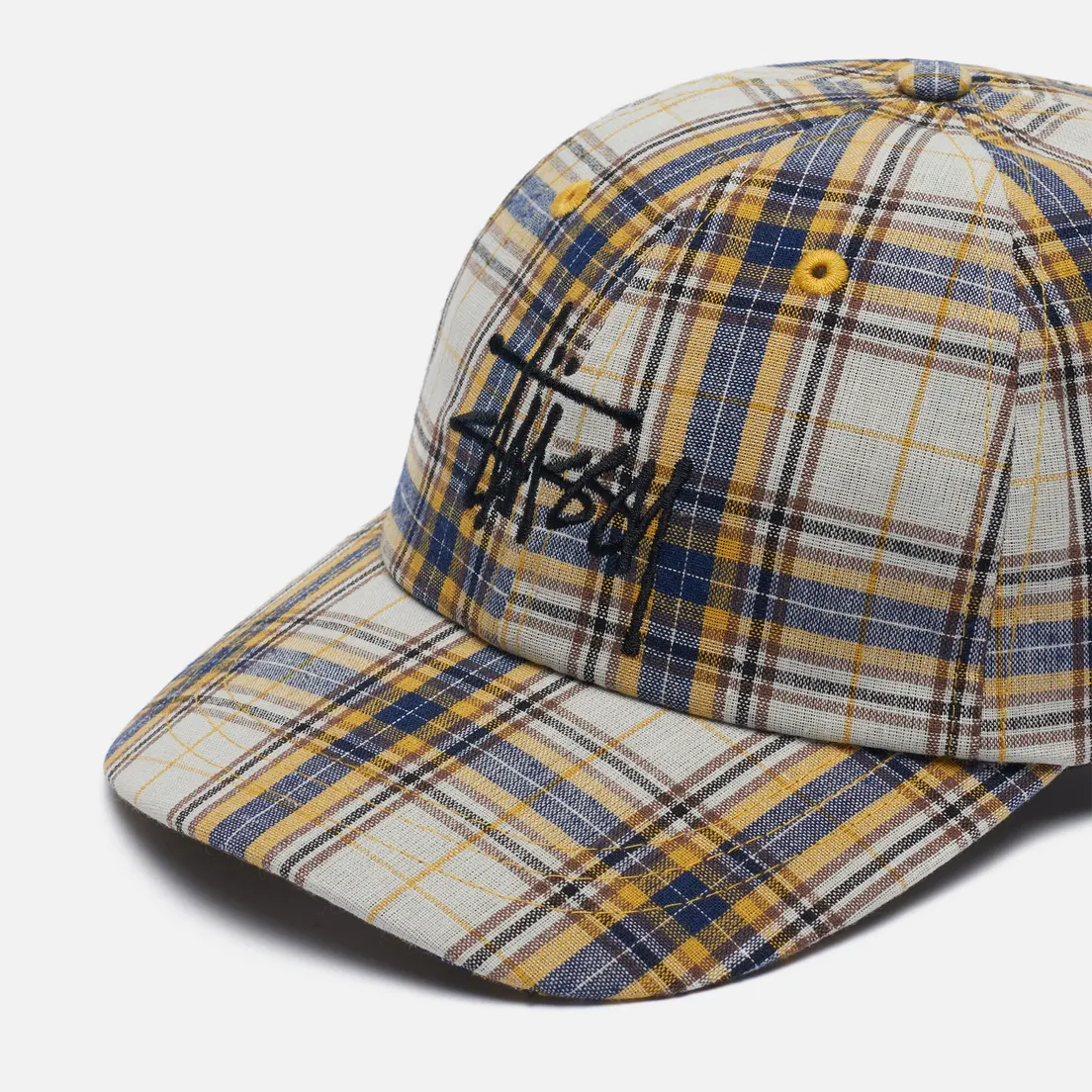 Stussy Кепка Madras Plaid Big Logo Low Pro