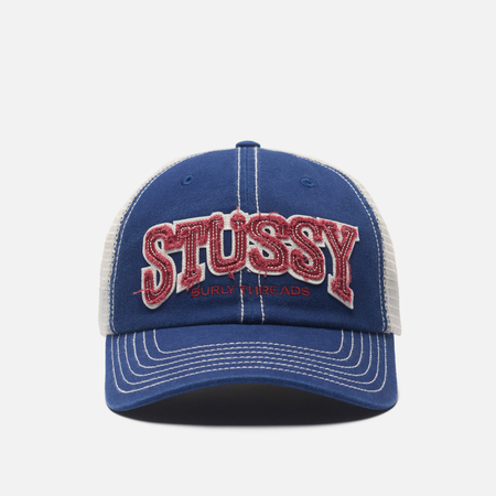 Кепка Stussy Burly Threads Trucker, цвет синий