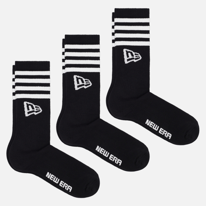 Комплект носков New Era Stripe Crew 3-Pack