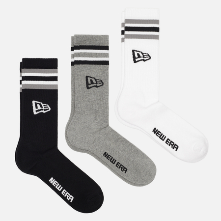 Комплект носков New Era Retro Stripe Crew 3-Pack, цвет комбинированный, размер 39-42 EU