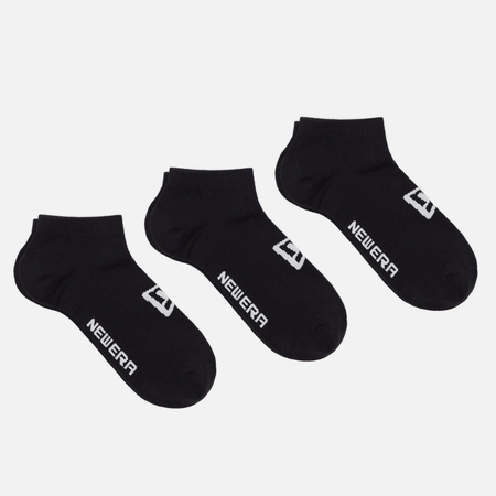 Комплект носков New Era Flag Sneaker 3-Pack, цвет чёрный, размер 43-46 EU