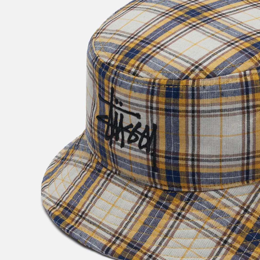 Stussy Панама Madras Plaid Big Logo