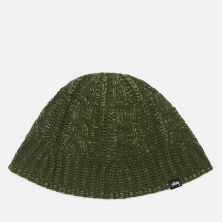 Панама Stussy Cable Knit, цвет оливковый