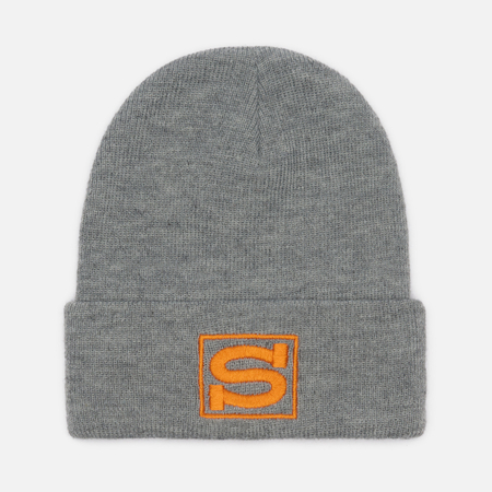 Шапка Stussy Cuff S Sport, цвет серый