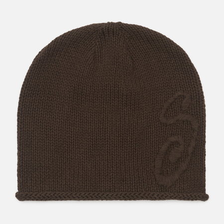 Шапка Stussy S Skullcap, цвет коричневый