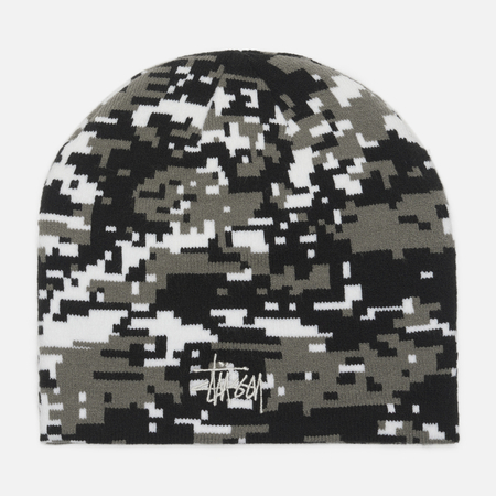 Шапка Stussy Basic Digi Camo Skullcap, цвет серый
