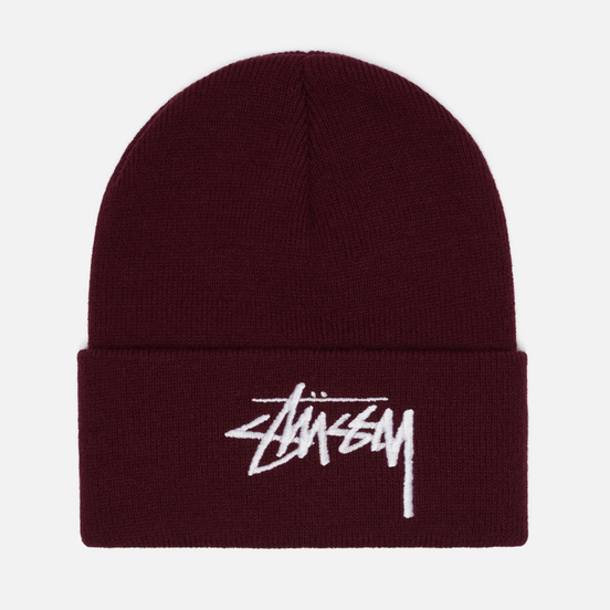 Шапка Stussy Big Stock Cuff Burgundy