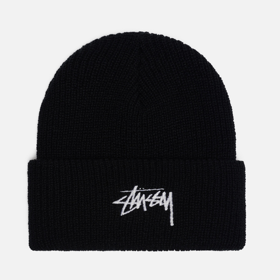 Шапка Stussy Stock Cuff Logo Black