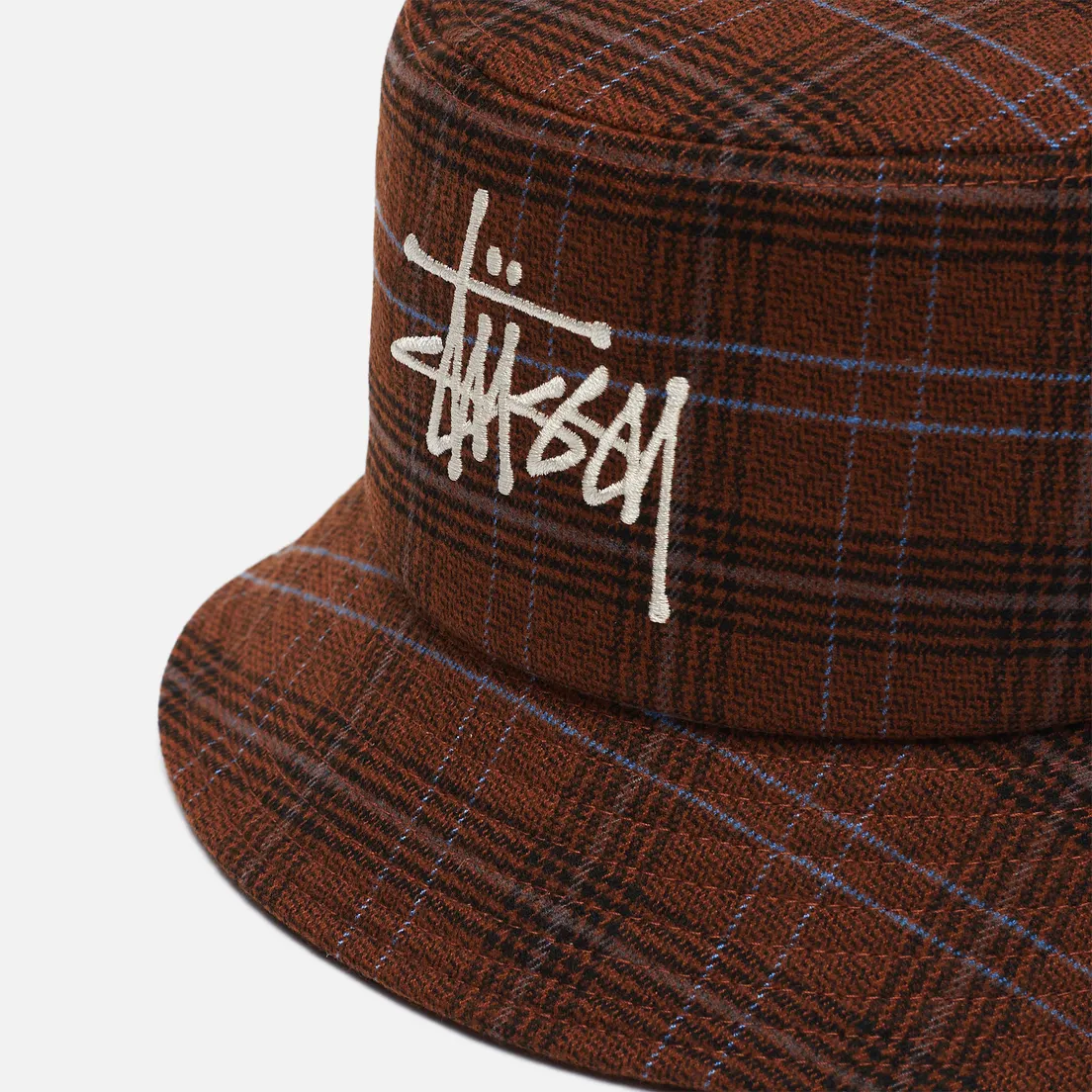Stussy Панама Big Logo Plaid