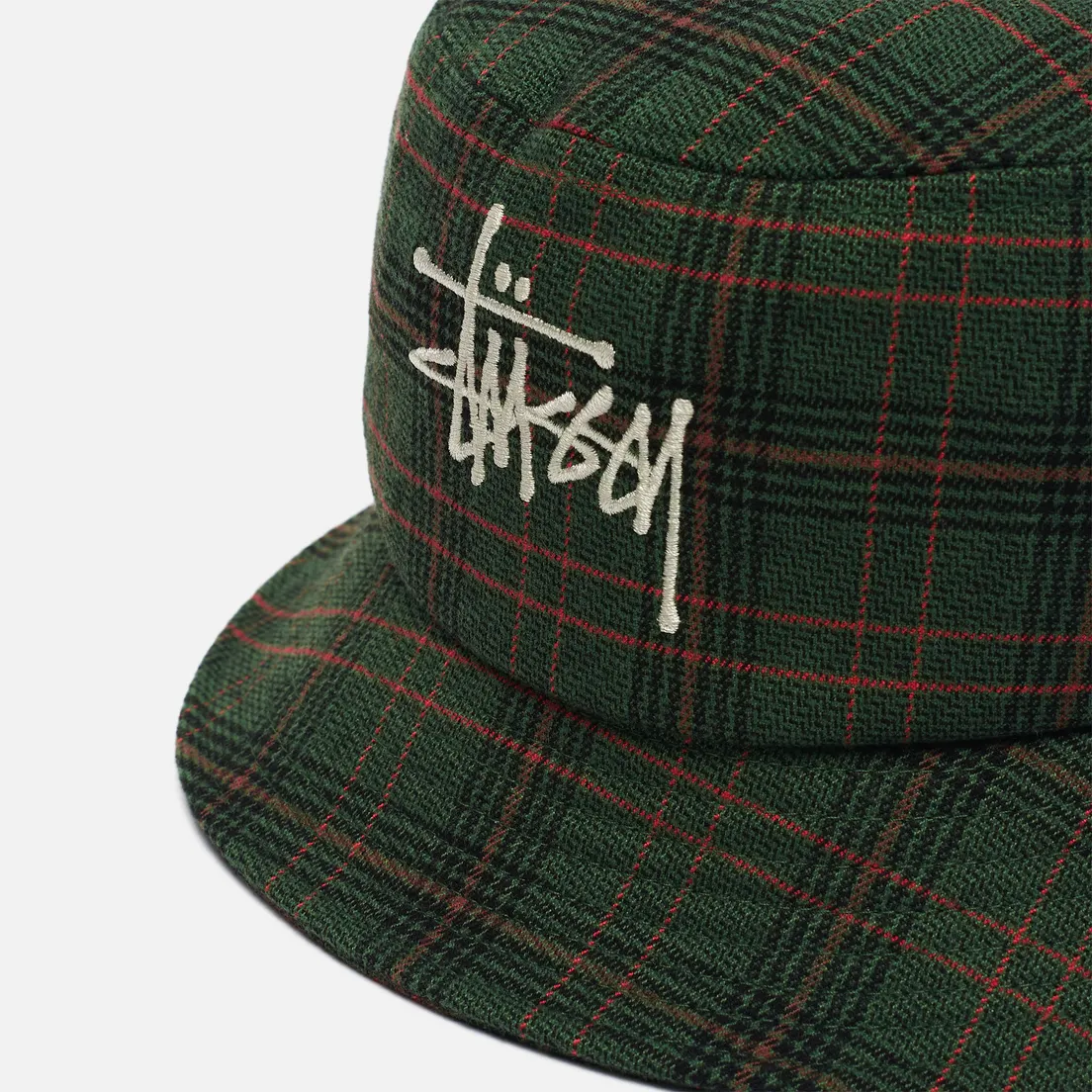 Stussy Панама Big Logo Plaid