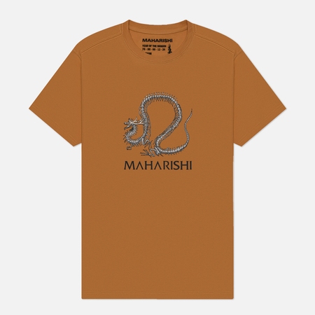 Мужская футболка maharishi Fossil Dragon цвет коричневый размер XXL 6790₽