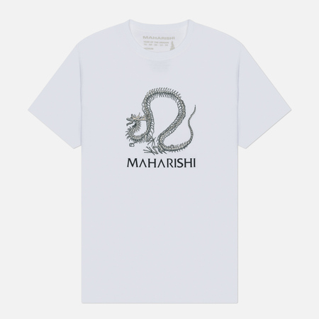 Мужская футболка maharishi Fossil Dragon, цвет белый, размер XXL