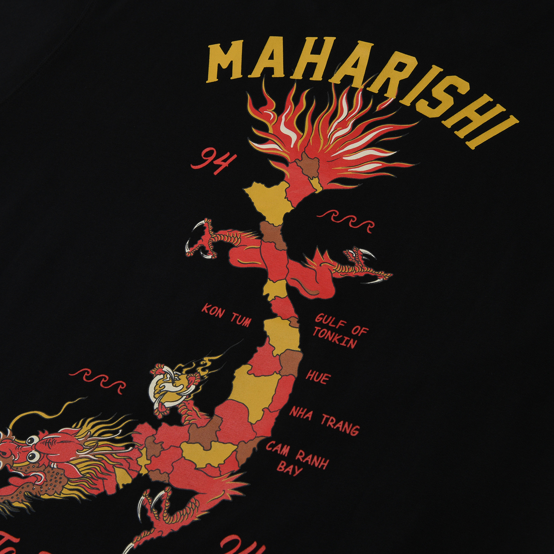 maharishi Мужская футболка Dragon Map