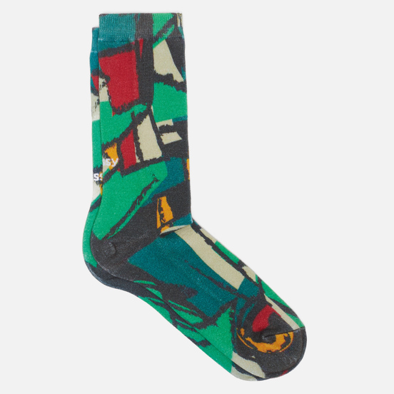 Носки Stussy Block Print Multi/Green