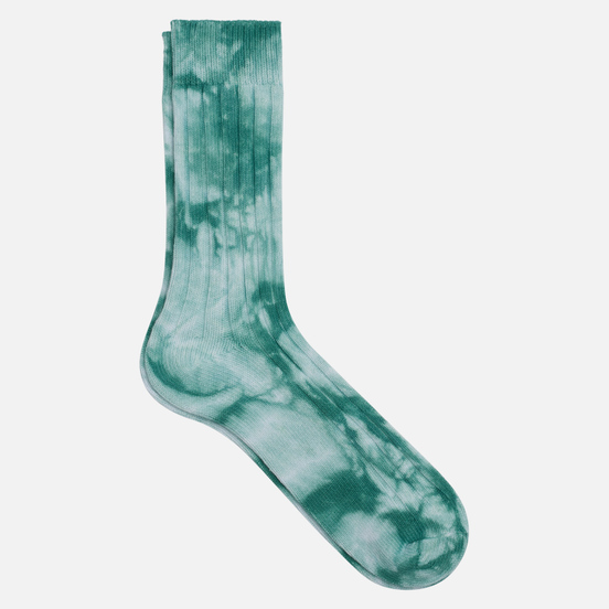 Носки Stussy Dyed Ribbed Crew Green