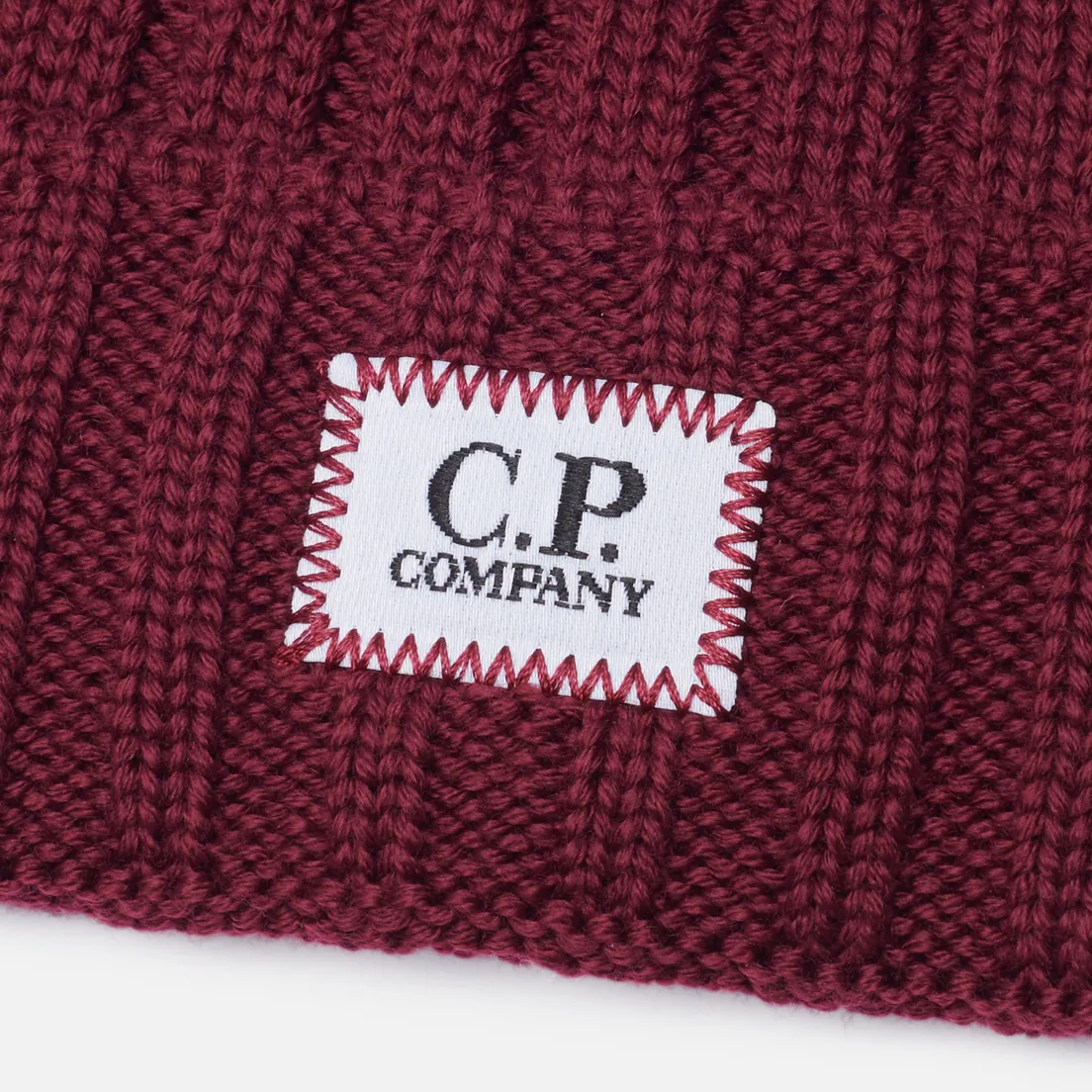 C.P. Company Шапка Extra Fine Merino Wool Logo Beanie