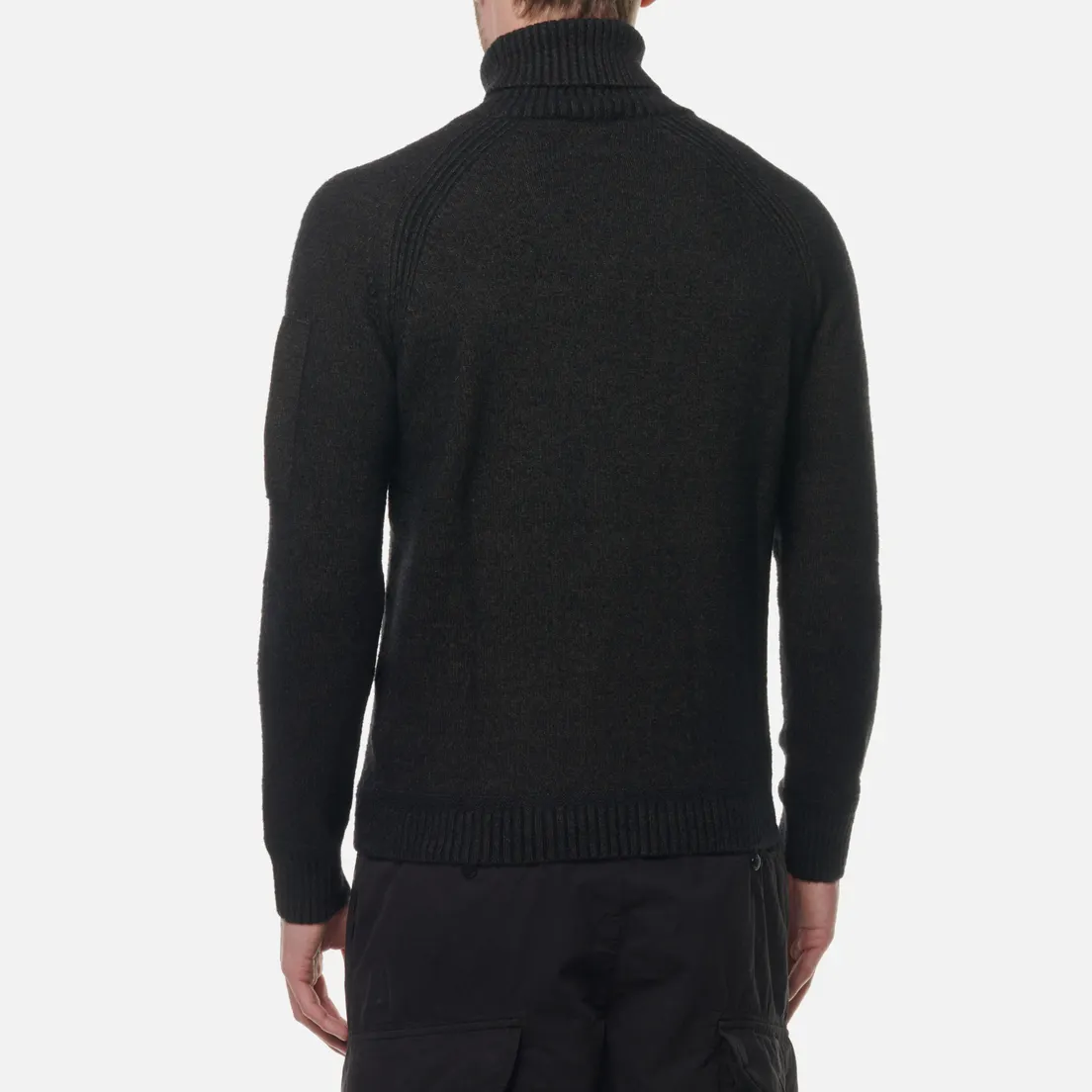 C.P. Company Мужской свитер Fleece Knit Roll Neck Ribbed Trims