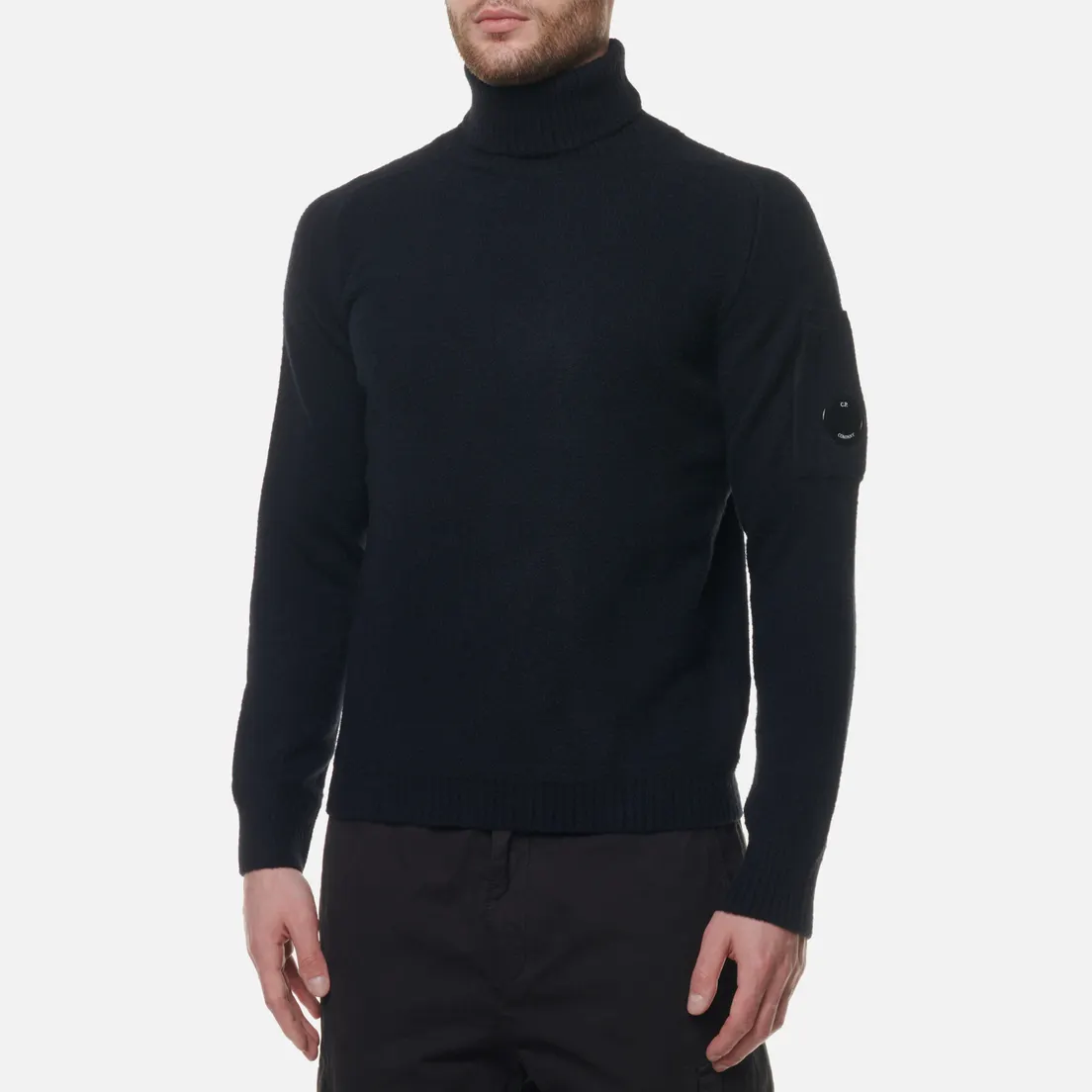 C.P. Company Мужской свитер Fleece Knit Roll Neck Ribbed Trims