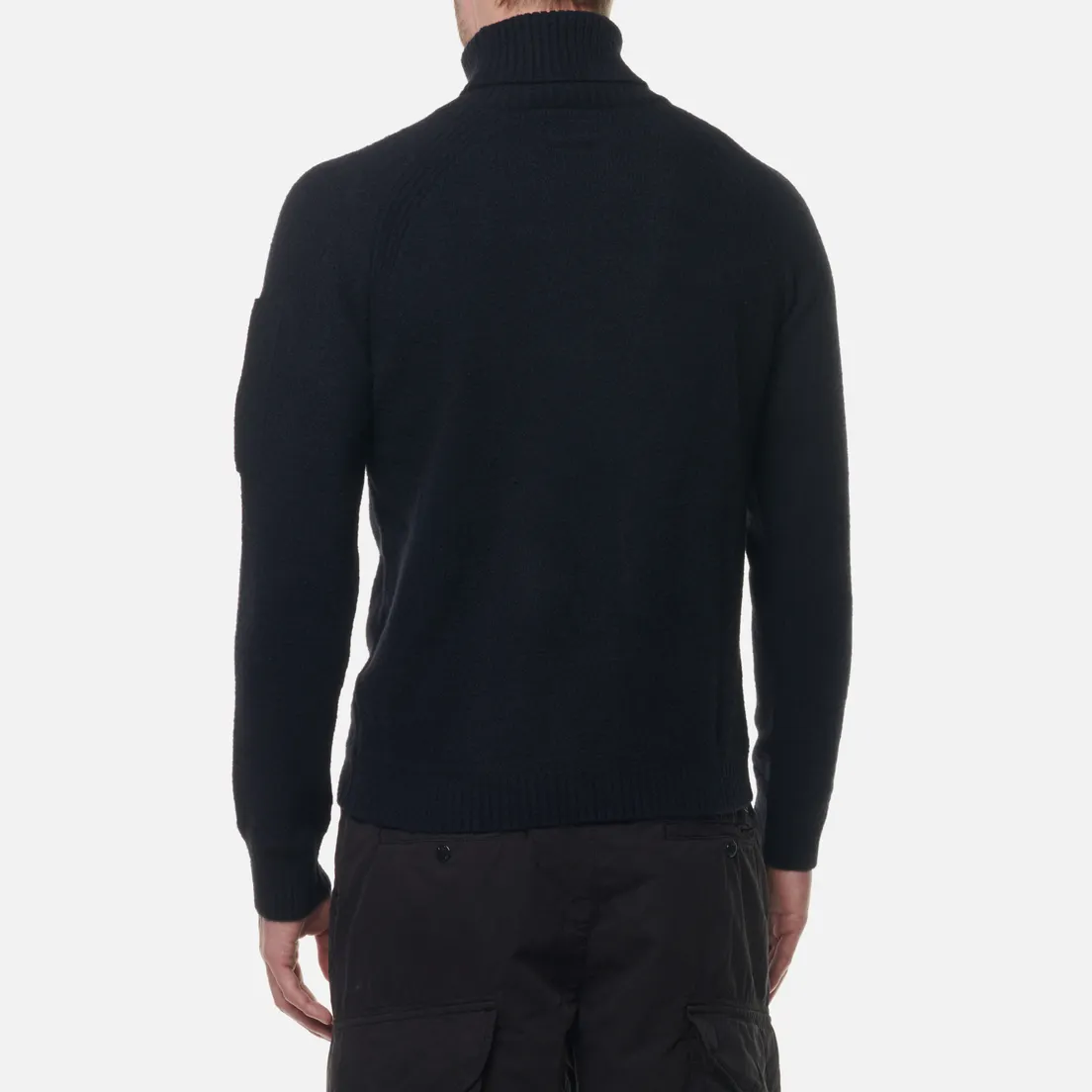 C.P. Company Мужской свитер Fleece Knit Roll Neck Ribbed Trims