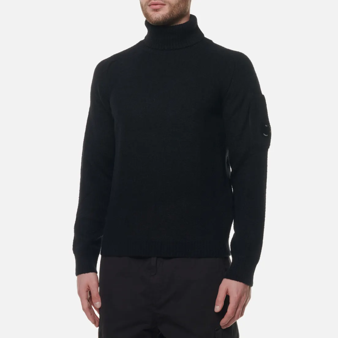 C.P. Company Мужской свитер Fleece Knit Roll Neck Ribbed Trims