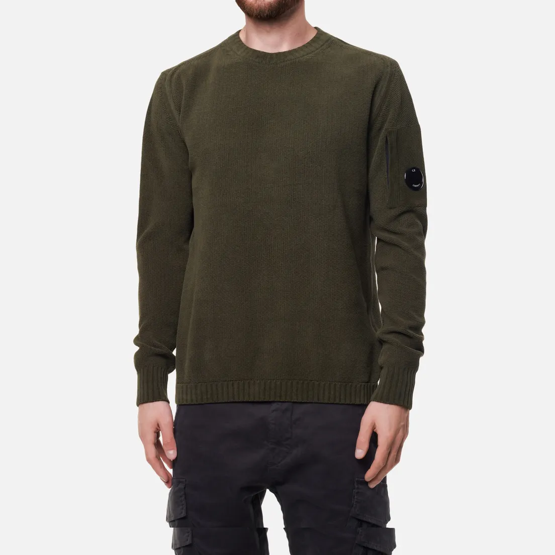 C.P. Company Мужской свитер Chenille Cotton Plain Jumper