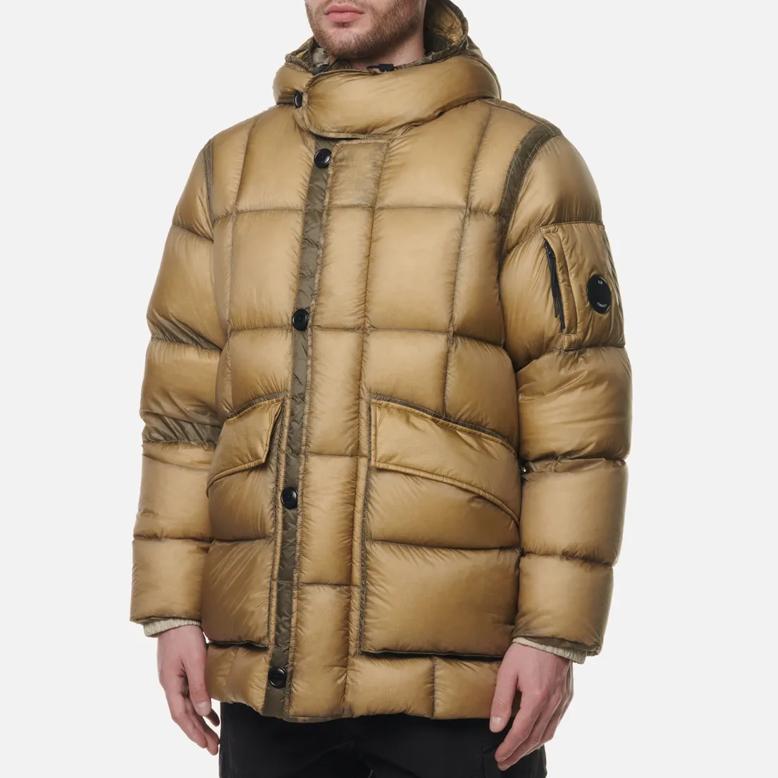 C.P. Company Мужской пуховик D.D. Shell Down Ripstop Hooded Long