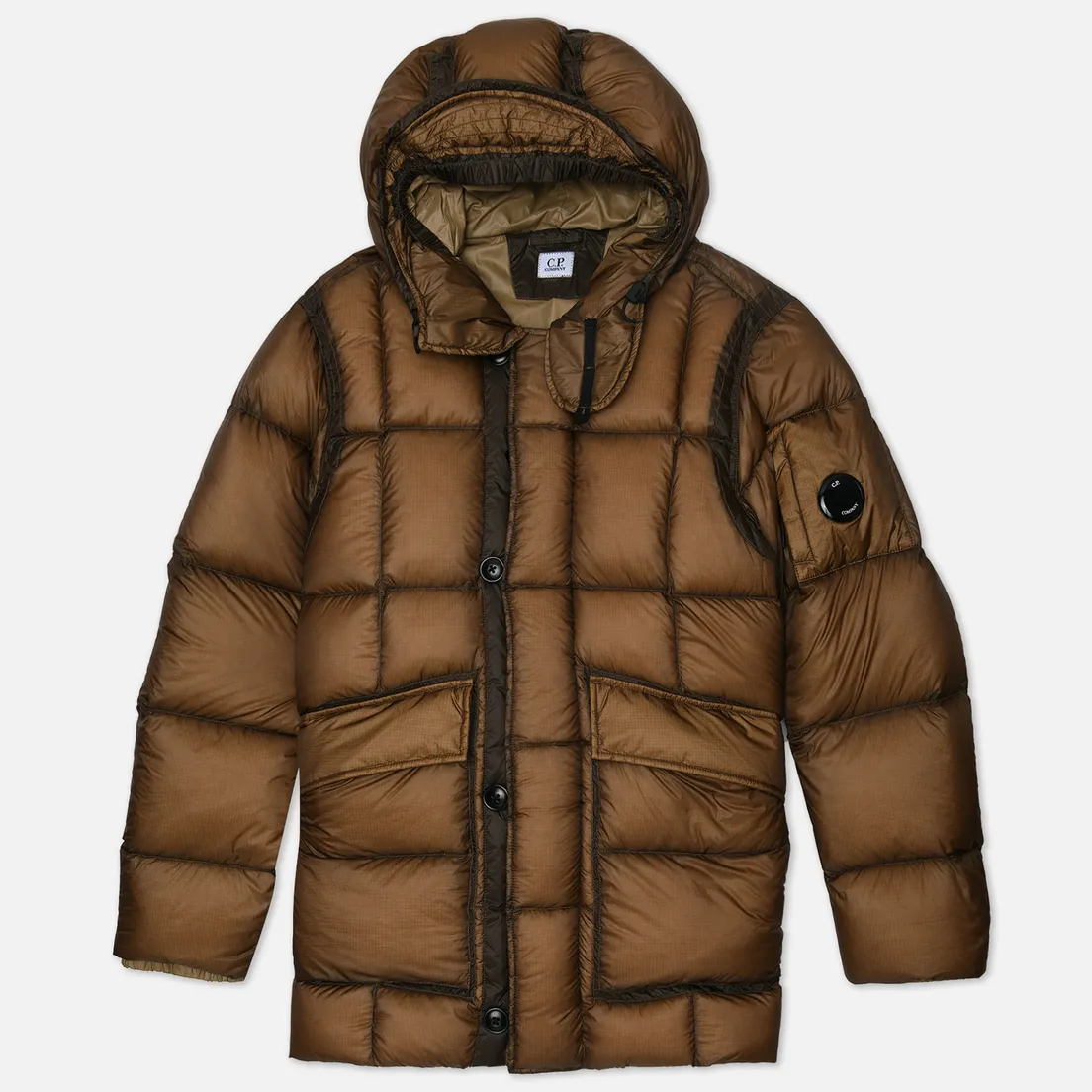 C.P. Company Мужской пуховик D.D. Shell Down Ripstop Hooded Long
