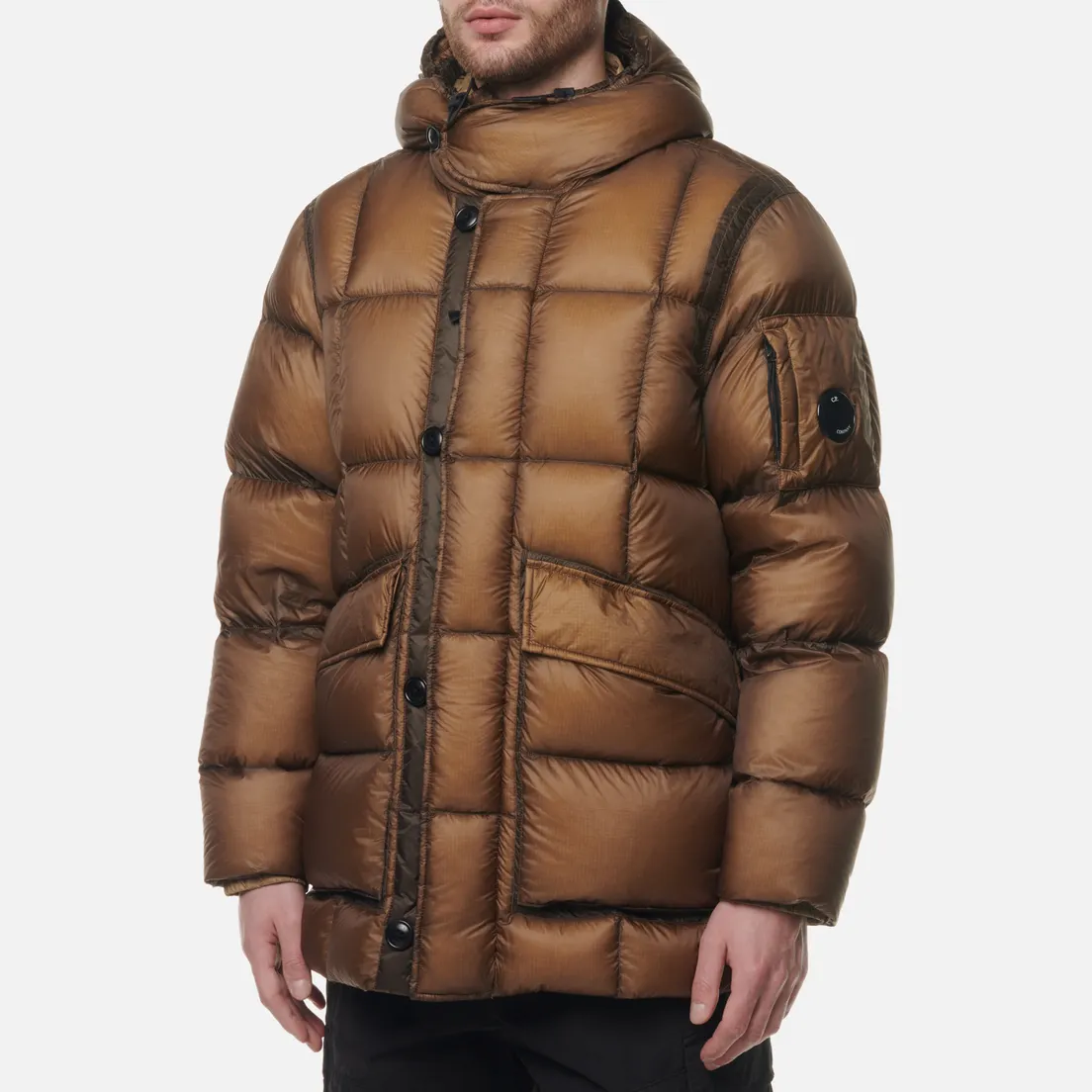 C.P. Company Мужской пуховик D.D. Shell Down Ripstop Hooded Long