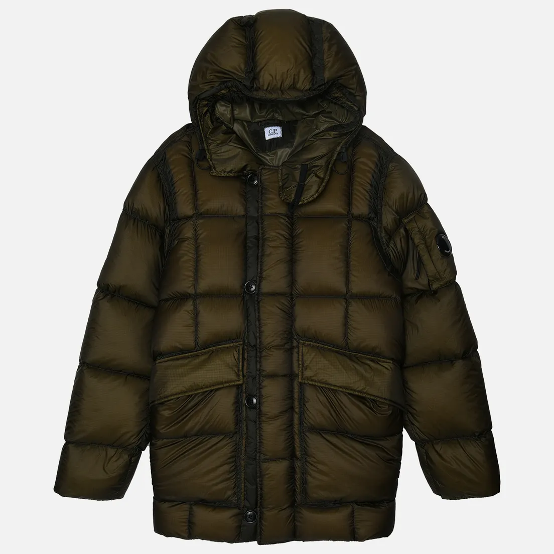 C.P. Company Мужской пуховик D.D. Shell Down Ripstop Hooded Long