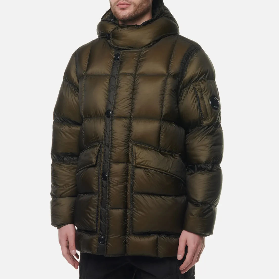 C.P. Company Мужской пуховик D.D. Shell Down Ripstop Hooded Long