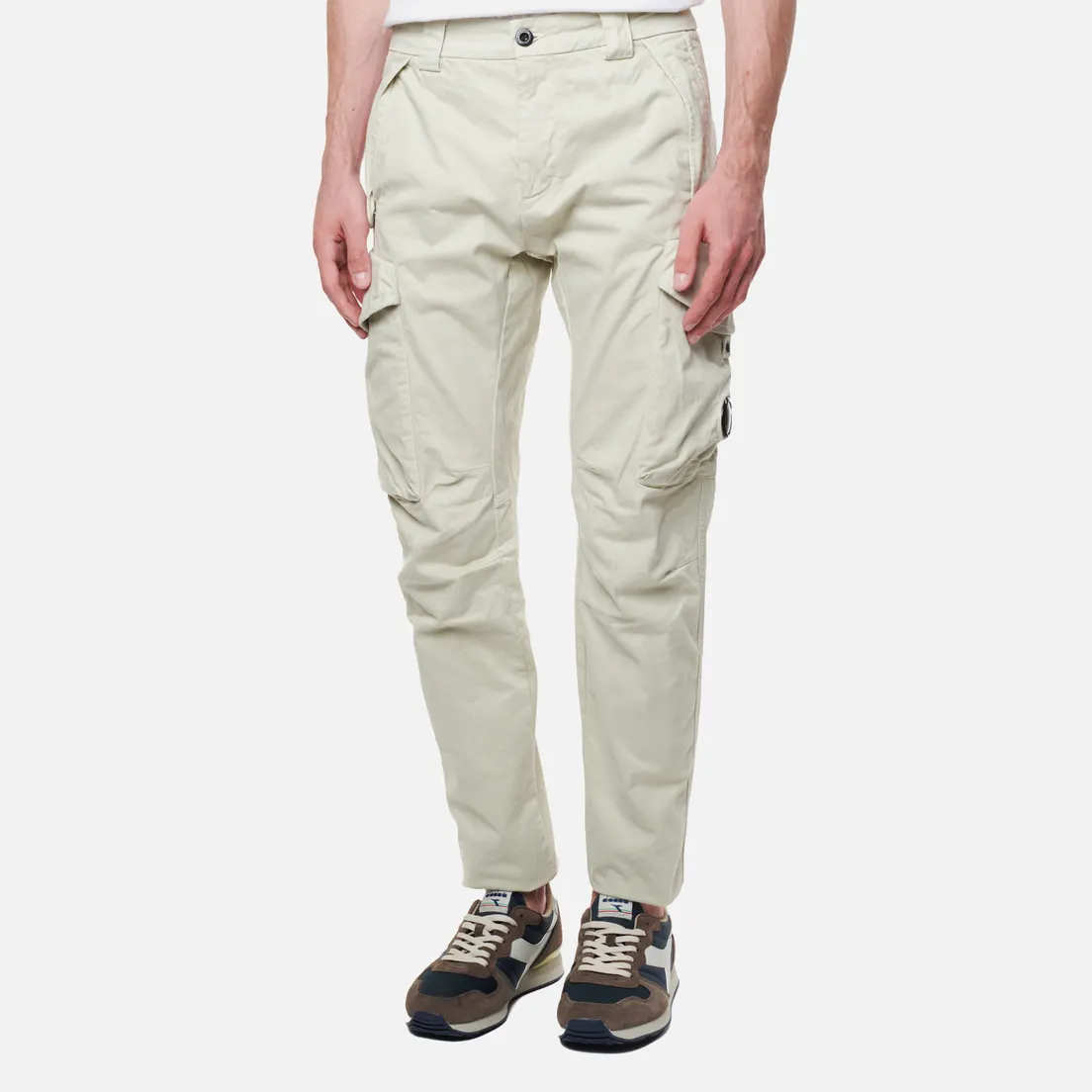C.P. Company Мужские брюки Stretch Sateen Cargo Garment Dyed Ergonomic Fit