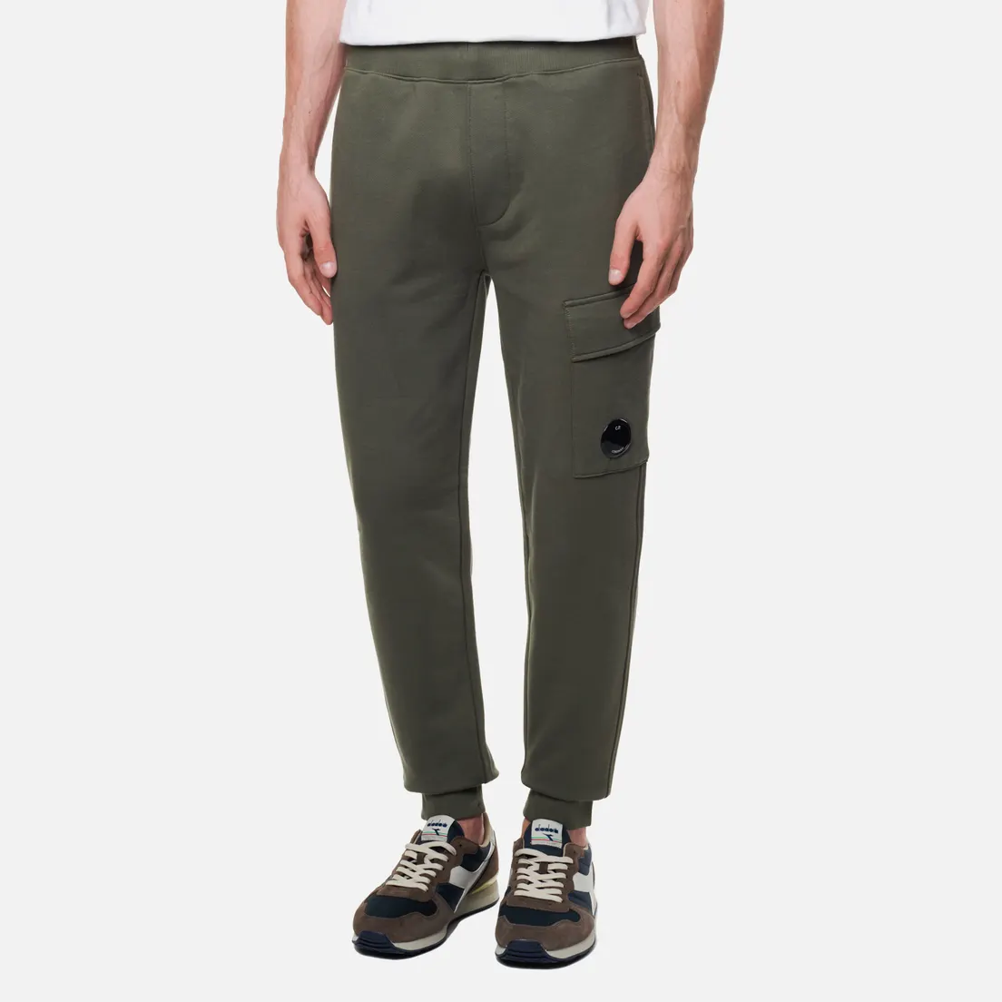 C.P. Company Мужские брюки Diagonal Raised Fleece Track Cuffed Leg