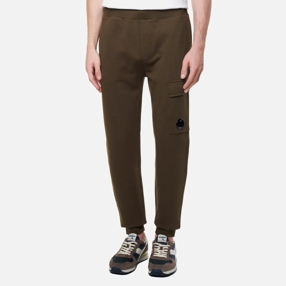 C.P. Company Мужские брюки Diagonal Raised Fleece Track Cuffed Leg