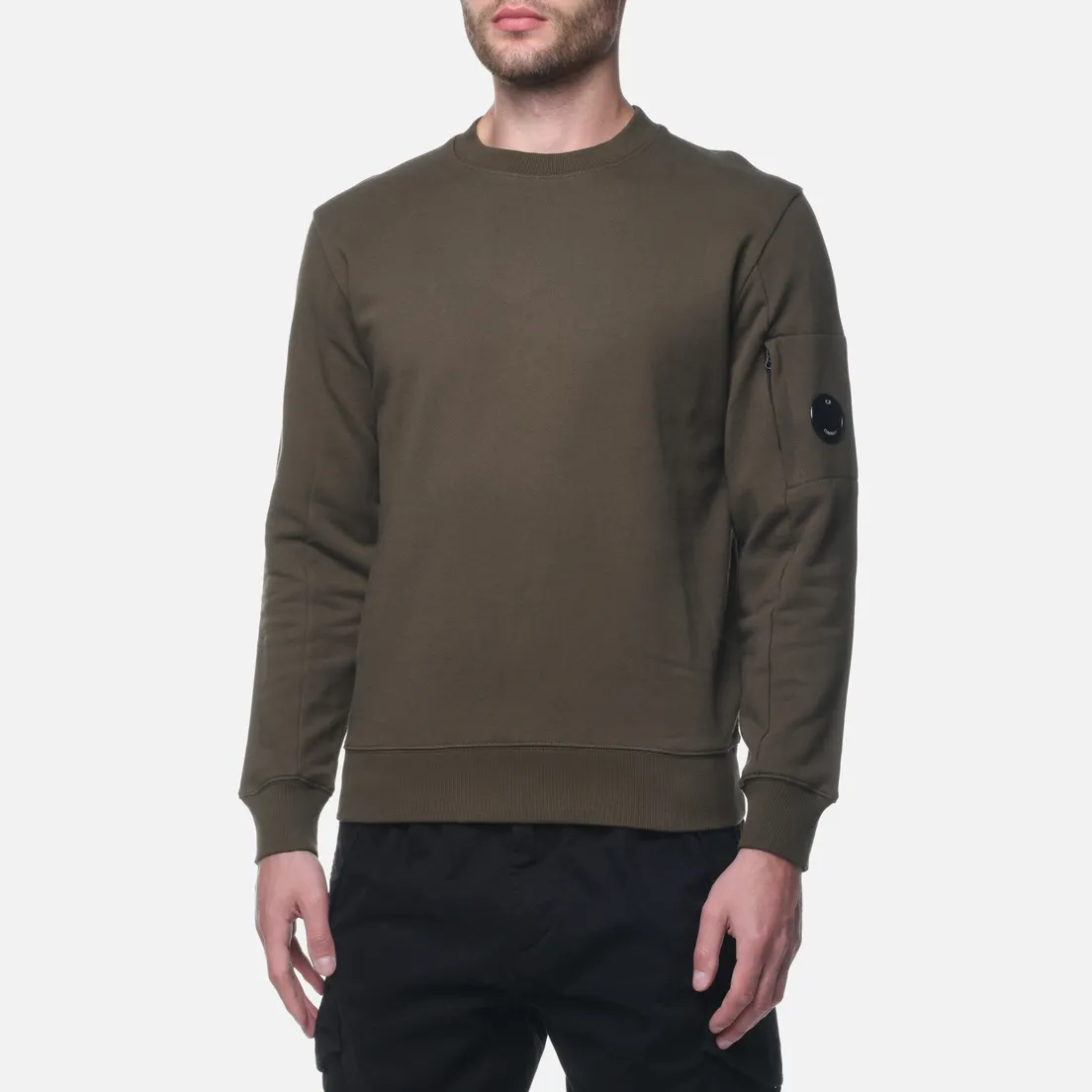 C.P. Company Мужская толстовка Diagonal Raised Fleece Jumper Crew Neck