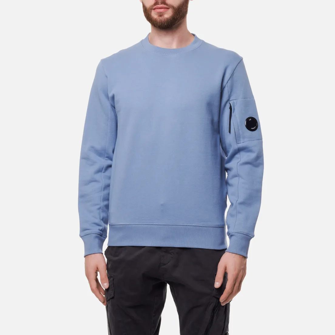 C.P. Company Мужская толстовка Diagonal Raised Fleece Jumper Crew Neck