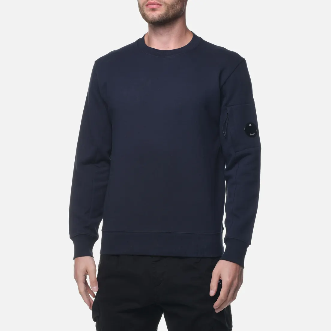 C.P. Company Мужская толстовка Diagonal Raised Fleece Jumper Crew Neck