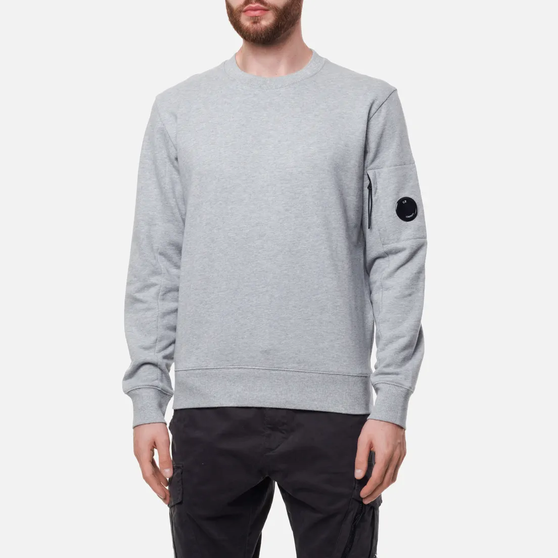 C.P. Company Мужская толстовка Diagonal Raised Fleece Jumper Crew Neck