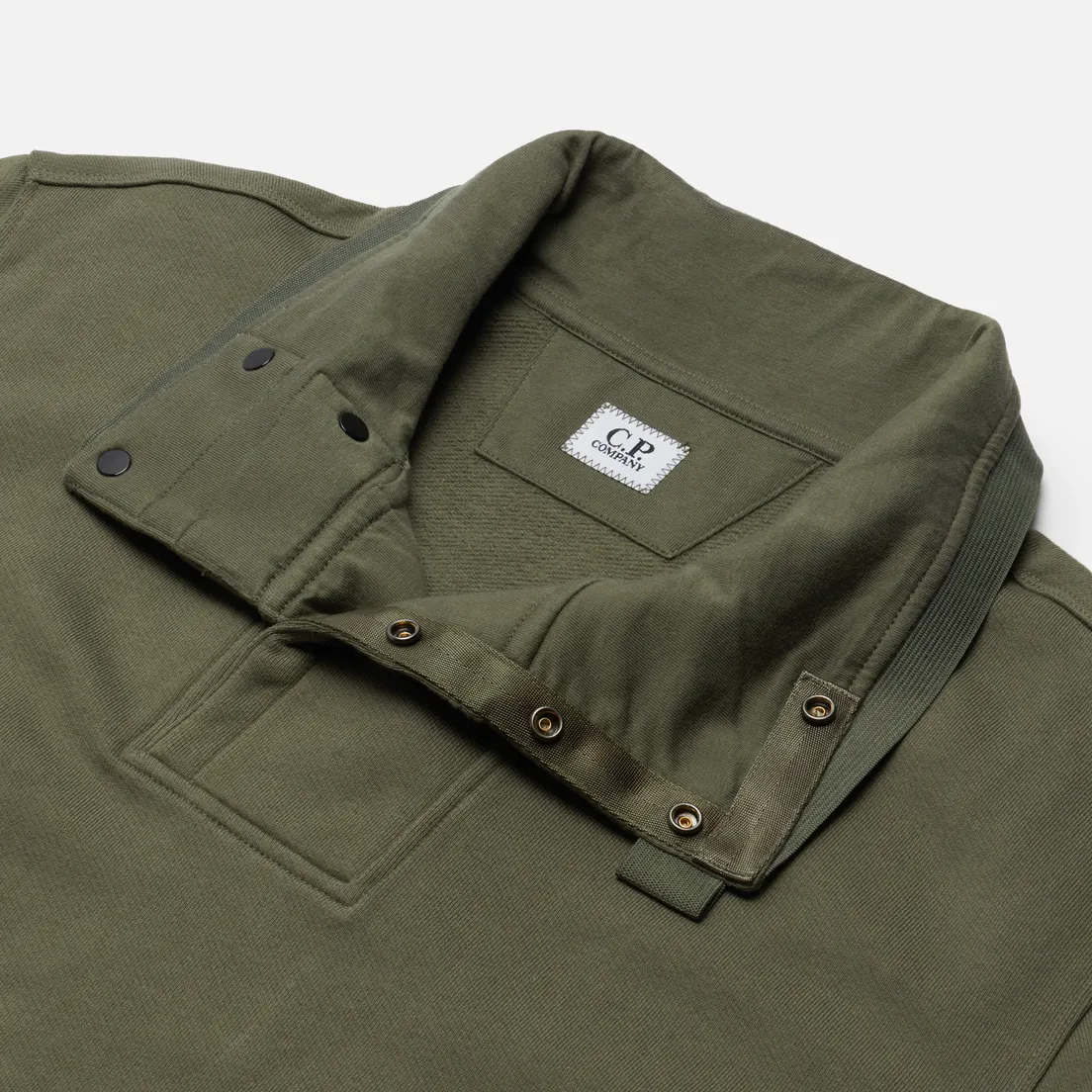 C.P. Company Мужская толстовка Diagonal Raised Fleece Stand Up Collar Neck